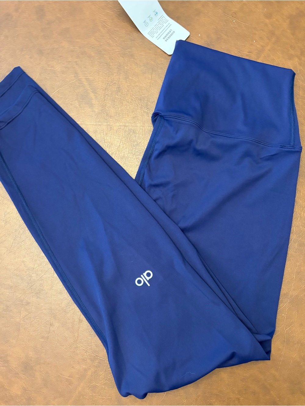 Alo Yoga  7/8 High Waist Goddess Legging Blue size 12